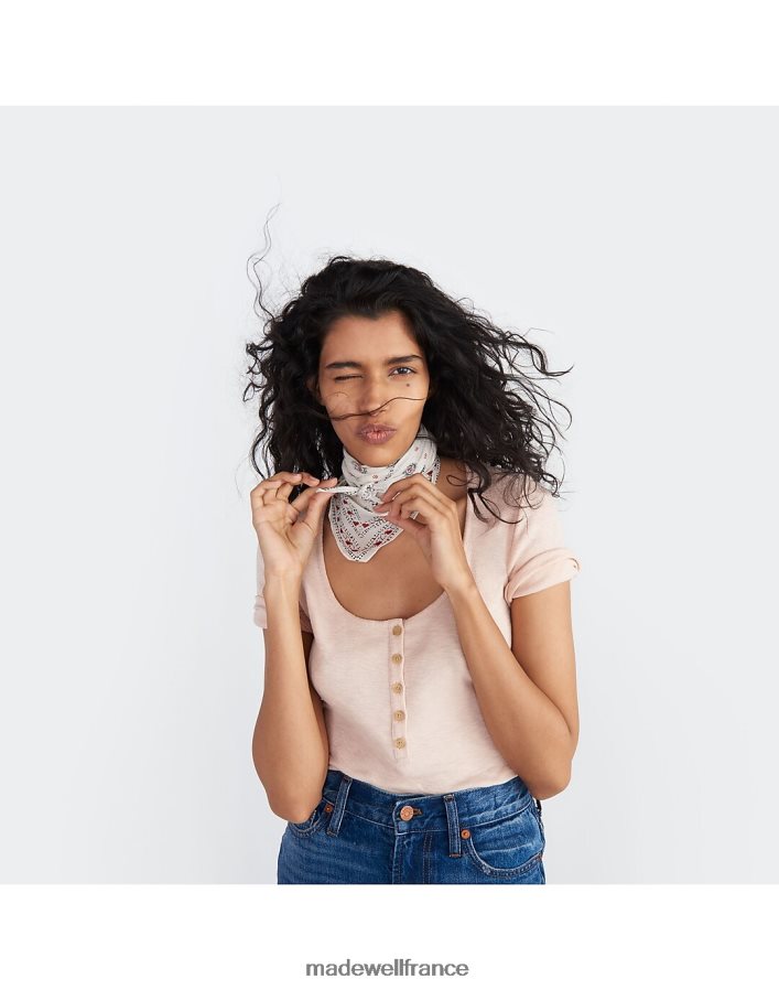 accessoires fr Madewell femmes bandana en coton biologique véritable multi floral noir DX8828737