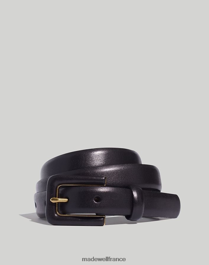 accessoires fr Madewell femmes ceinture à boucle recouverte de cuir grainé acajou tendre DX8828752