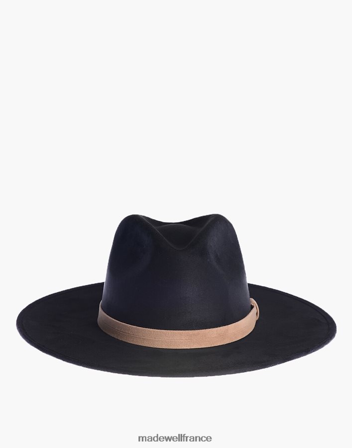 accessoires fr Madewell femmes asn chapeau adam rancher en daim végétalien noir DX88281243