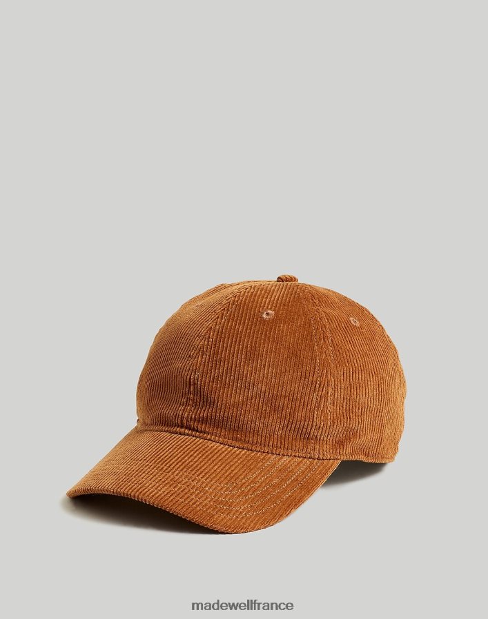 accessoires fr Madewell femmes casquette de baseball en velours côtelé bois tombé DX8828794