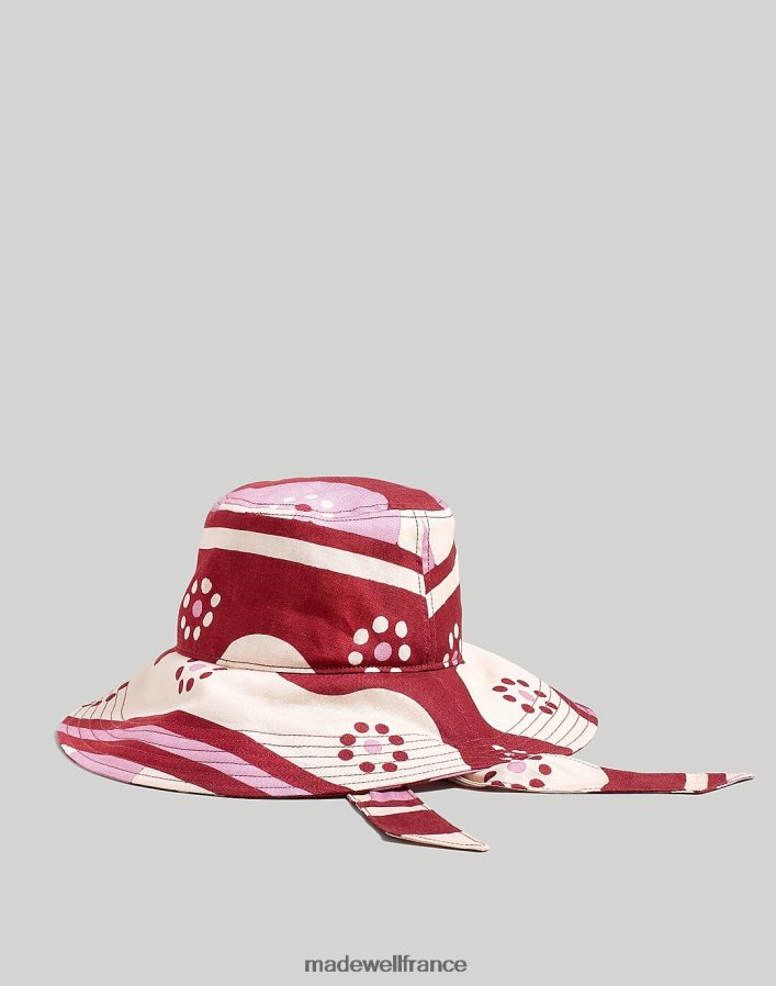 accessoires fr Madewell femmes chapeau de seau lanterne en batik géodaisy rouge rouillé DX8828806