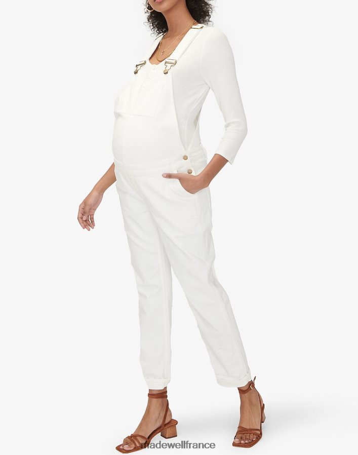 accessoires fr Madewell femmes collection Hatch, la salopette de maternité en jean blanc DX88281435