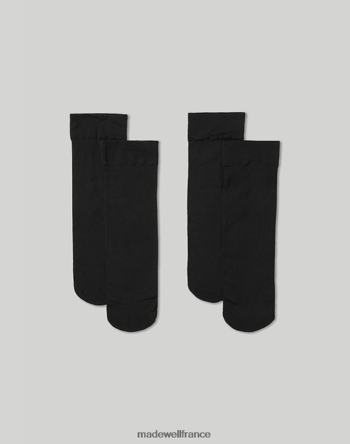 accessoires fr Madewell femmes bas suédois lot de 2 chaussettes ingrid premium noir DX88281152
