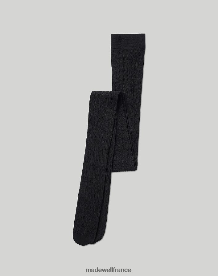 accessoires fr Madewell femmes bas suédois ylva collants en arête de poisson en laine biologique noir DX88282308