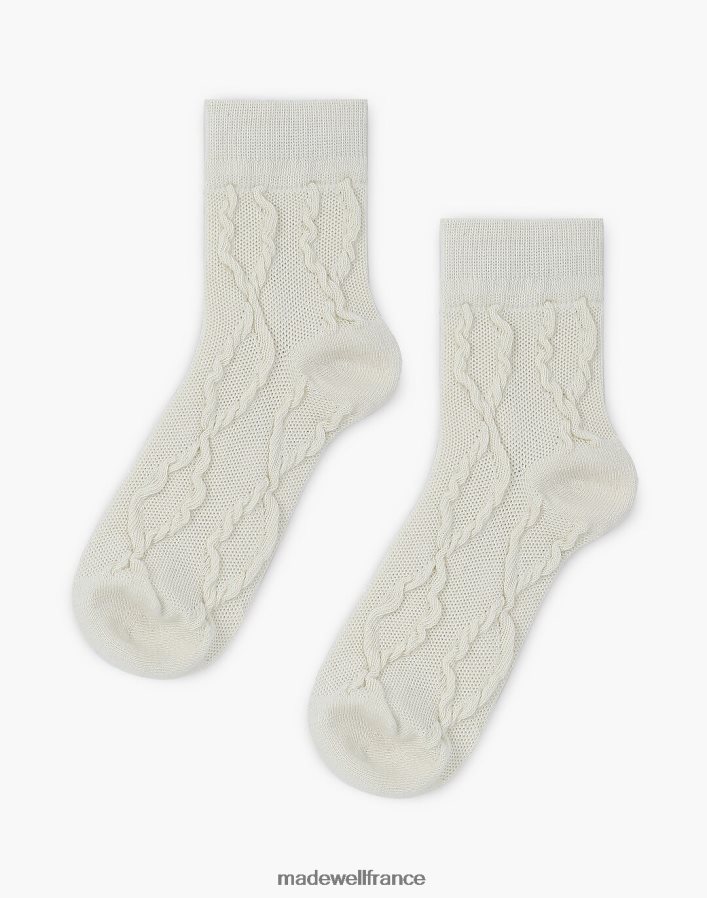 accessoires fr Madewell femmes chaussettes torsadées sur mesure blanc cassé DX88282310