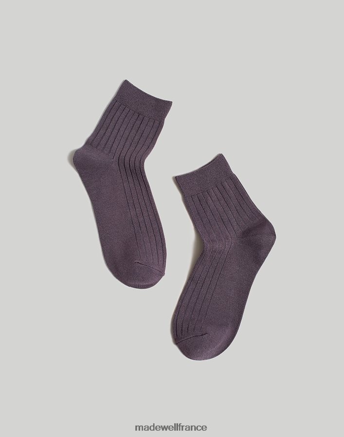 accessoires fr Madewell femmes socquettes côtelées moulantes rocher DX88281011