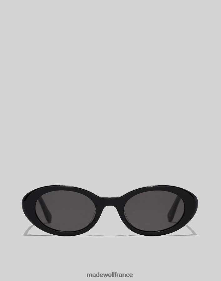 accessoires fr Madewell femmes lunettes de soleil ovales Russell vrai noir DX88281030