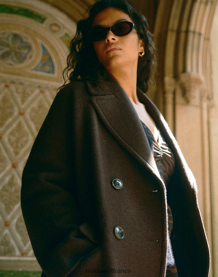 accessoires fr Madewell femmes lunettes de soleil ovales Russell vrai noir DX88281030