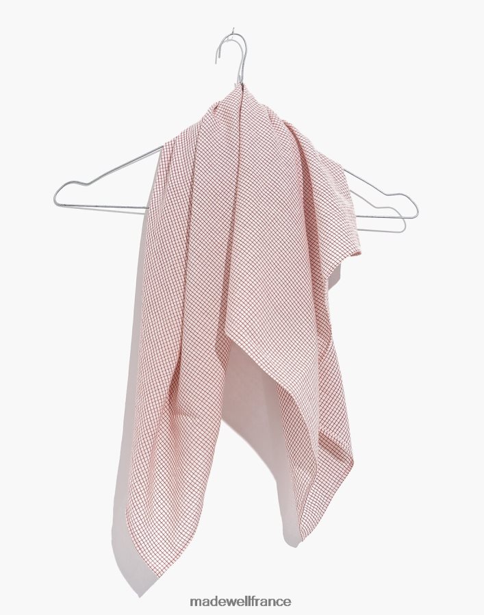 accessoires fr Madewell femmes bandana en coton à carreaux vichy World of Crow blanc DX88282415