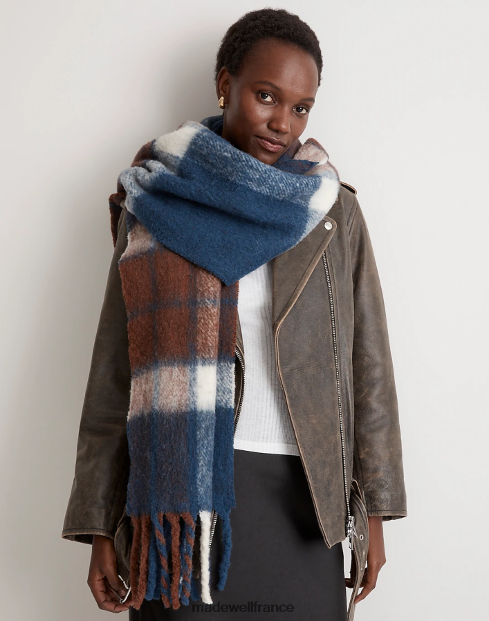accessoires fr Madewell femmes écharpe en laine brossée indigo classique DX8828996