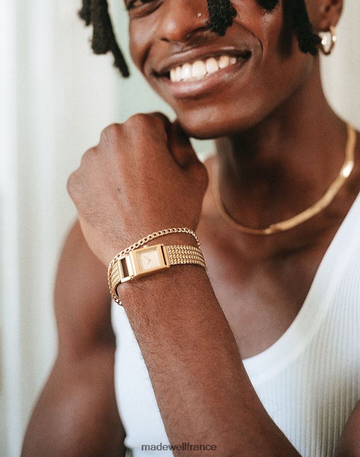 accessoires fr Madewell femmes montre-bracelet en maille attachée Breda Revel, 18 mm or DX88281320