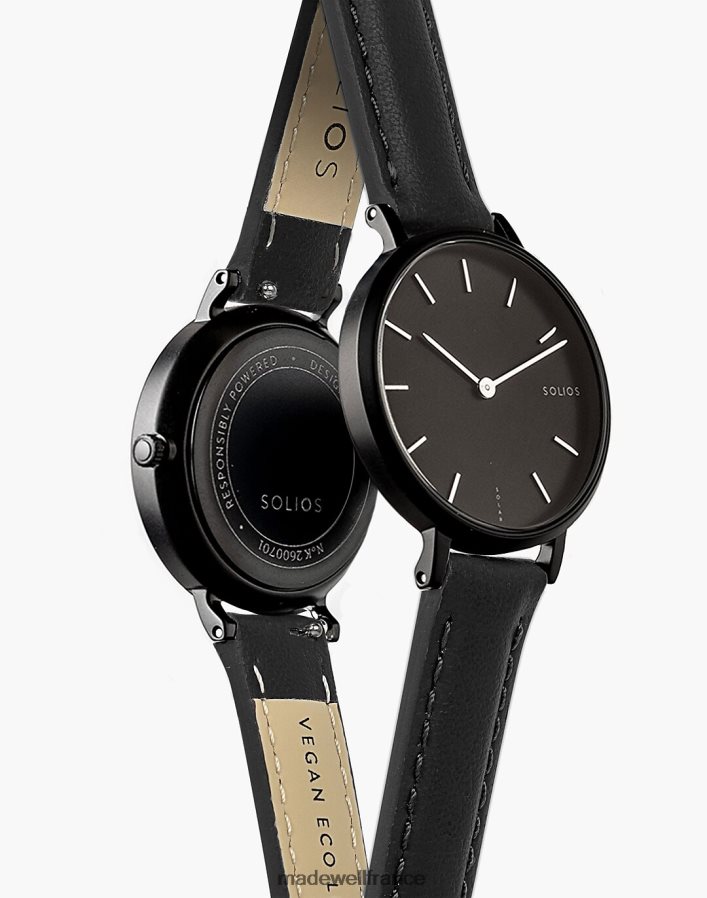 accessoires fr Madewell femmes solios regarde la mini solaire - bracelet en cuir écologique végétalien brun DX88282282