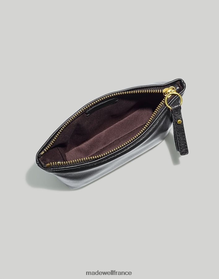 accessoires fr Madewell femmes la pochette zippée piazza poutre en bois DX8828704