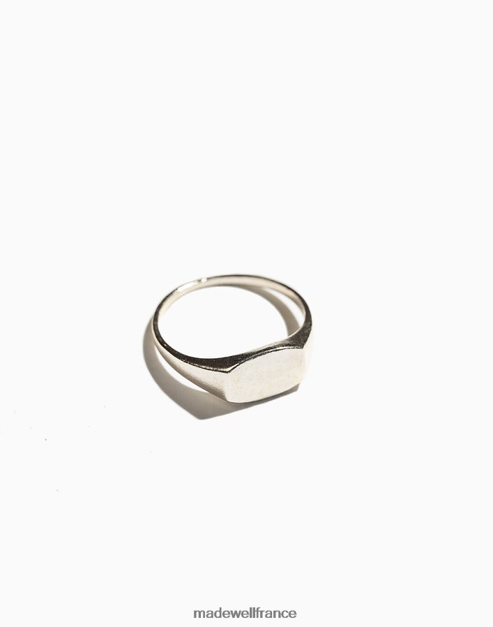 accessoires fr Madewell femmes iris 1956 bijoux martelé chevalière minimaliste argent DX88281301