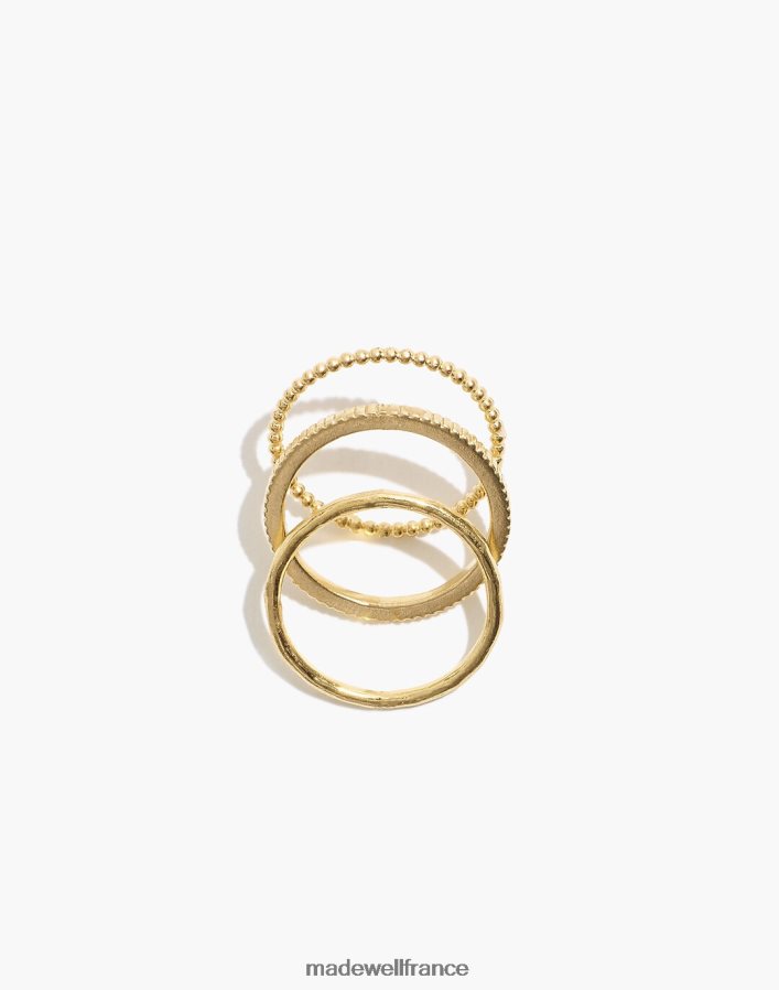 accessoires fr Madewell femmes katie dean bijoux ensemble de bagues minimalistes or DX88281507