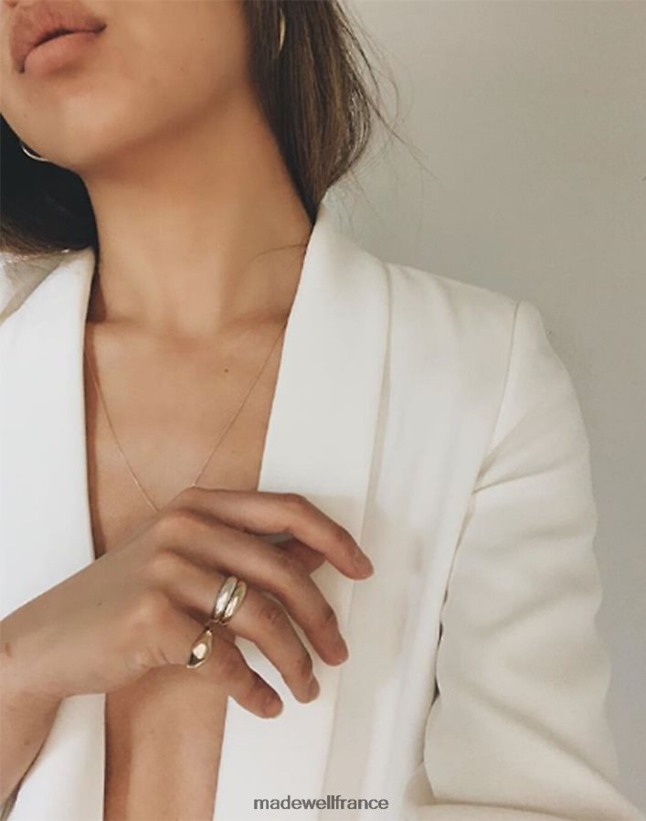 bijoux fr Madewell femmes Kinn ose aimer la bague en forme de dôme i argent DX88281775