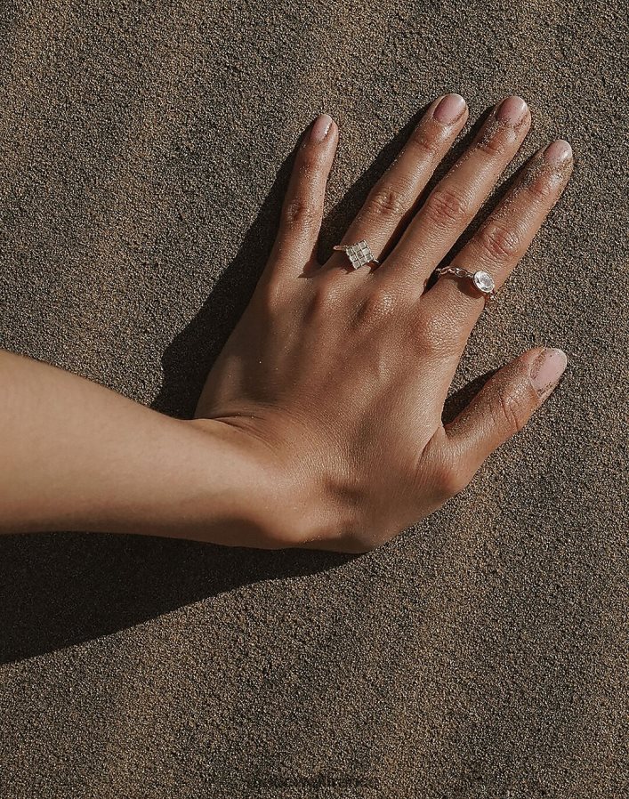 bijoux fr Madewell femmes anneau de câble topaze studio grun or DX88281536