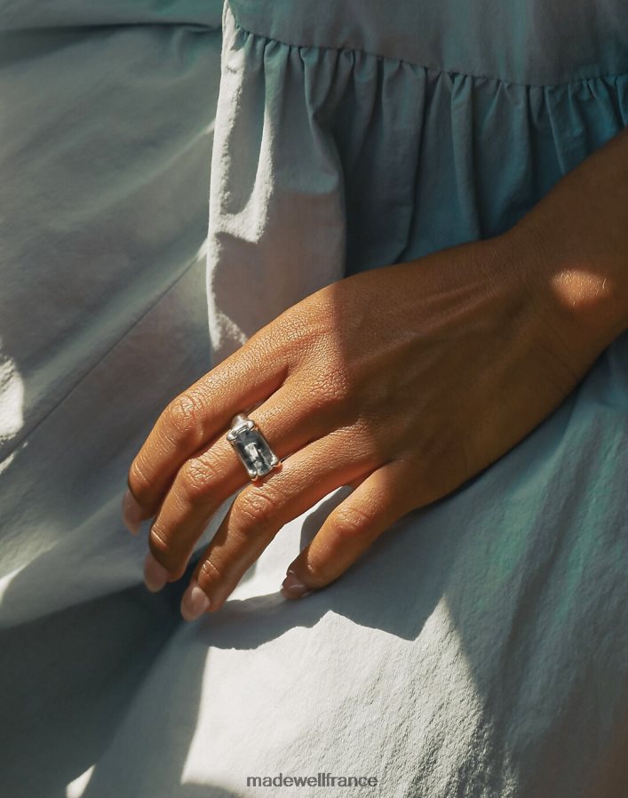 bijoux fr Madewell femmes anneau de prisme cled en marbre noir multicolore DX88281814