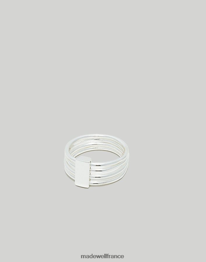bijoux fr Madewell femmes anneaux d'empilage sans soudure argent poli DX8828982