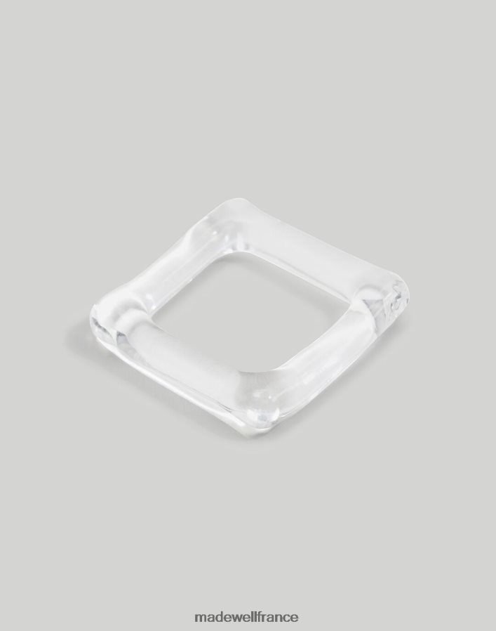 bijoux fr Madewell femmes bague carrée en verre transparent jane d'arensbourg une couleur DX88281475