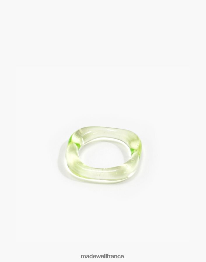 bijoux fr Madewell femmes bague en verre à bande biologique citron vert jane d'arensbourg vert clair DX88281473