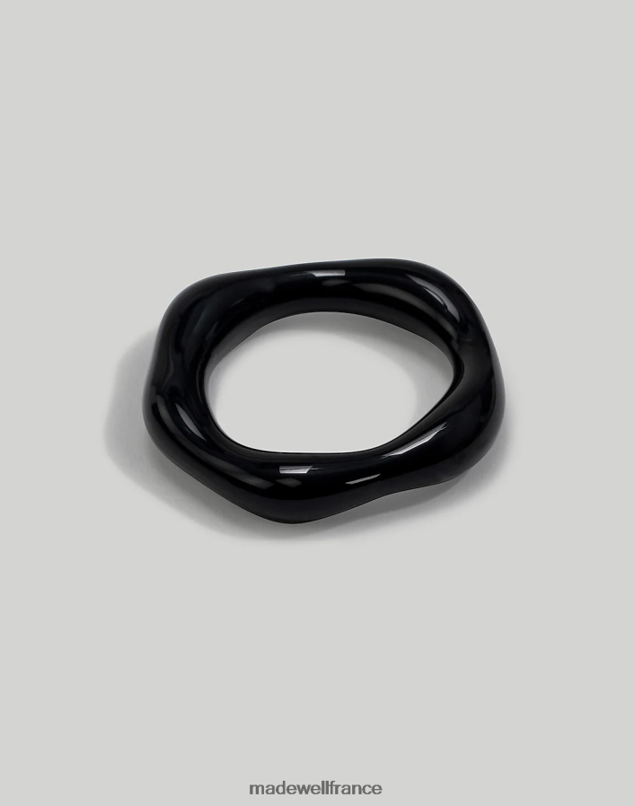 bijoux fr Madewell femmes bague en verre à bande organique jane d'arensbourg noir DX88281470