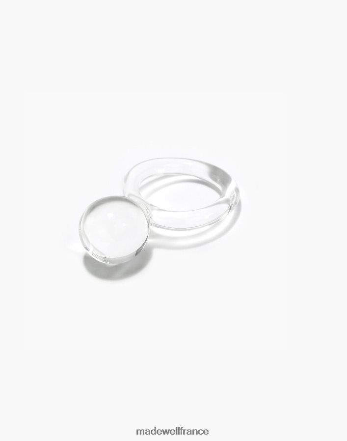 bijoux fr Madewell femmes bague en verre transparent orb jane d'arensbourg une couleur DX88281479