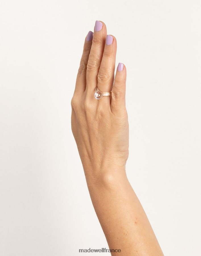 bijoux fr Madewell femmes bague en verre transparent à pois Jane d'Arensbourg une couleur DX88281573