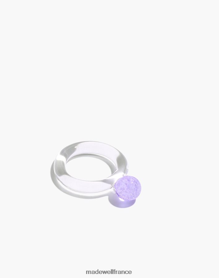 bijoux fr Madewell femmes bague jane d'arensbourg à pois lilas et verre transparent violet clair DX88281574