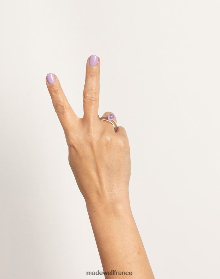bijoux fr Madewell femmes bague jane d'arensbourg à pois lilas et verre transparent violet clair DX88281574
