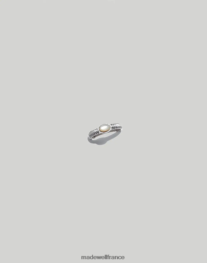bijoux fr Madewell femmes bague mémoire en nacre argent DX88281943