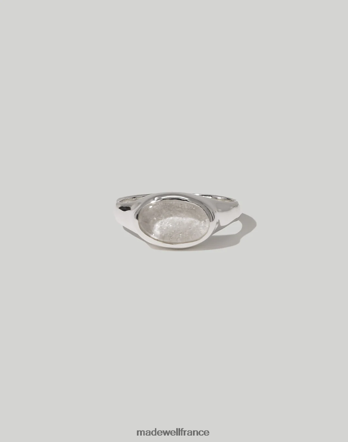 bijoux fr Madewell femmes bague sculpture ovale cled blanc DX88281804