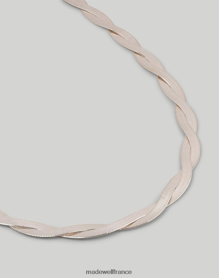 bijoux fr Madewell femmes charlotte cauwe studio la chaîne à chevrons torsadée argent DX88281382