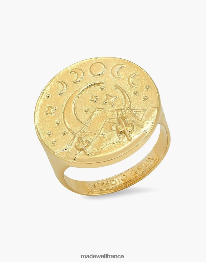 bijoux fr Madewell femmes chevalière du désert studio grun or DX88281566