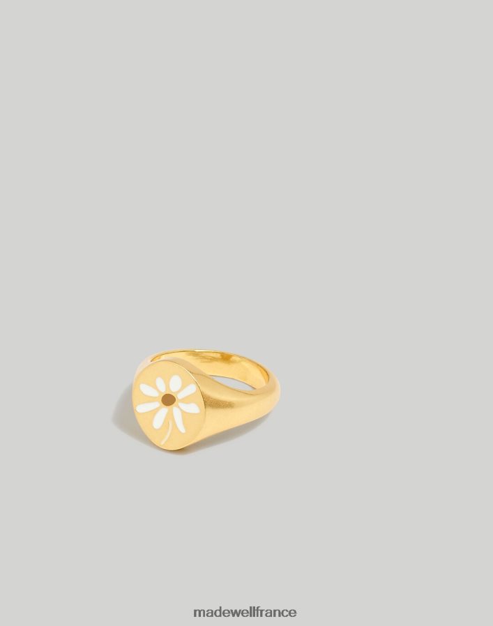 bijoux fr Madewell femmes chevalière florale en émail linge vintage DX8828995