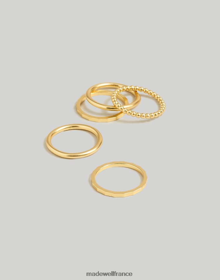 bijoux fr Madewell femmes ensemble d'anneaux empilables simples or vintage DX8828985
