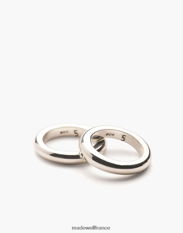 bijoux fr Madewell femmes ensemble de bagues tube studio charlotte cauwe argent DX88281391