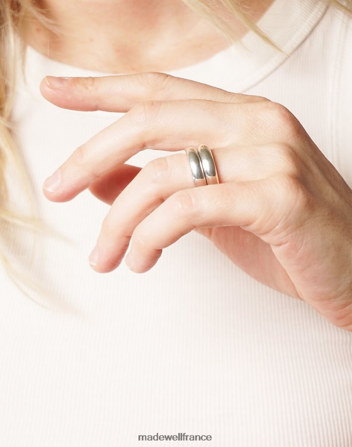 bijoux fr Madewell femmes ensemble de bagues tube studio charlotte cauwe argent DX88281391