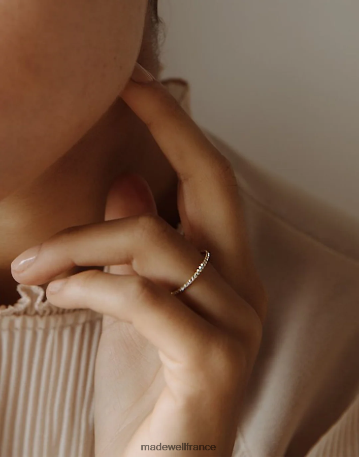 bijoux fr Madewell femmes kinn dahlia micro pavé bague or DX88281747