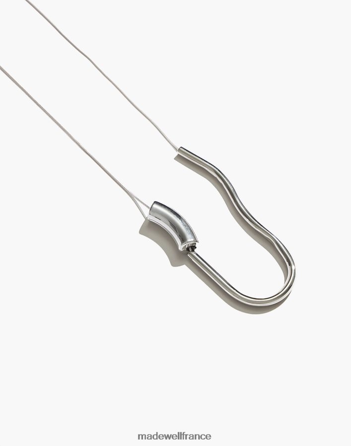 accessoires fr Madewell femmes maslo bijoux cale un collier de bloc argent DX88281900