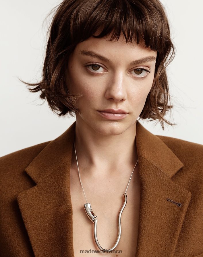 accessoires fr Madewell femmes maslo bijoux cale un collier de bloc argent DX88281900