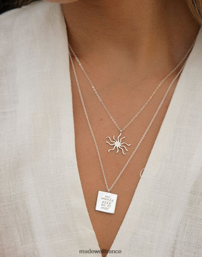 bijoux fr Madewell femmes collier Muns Sol argent DX88281981