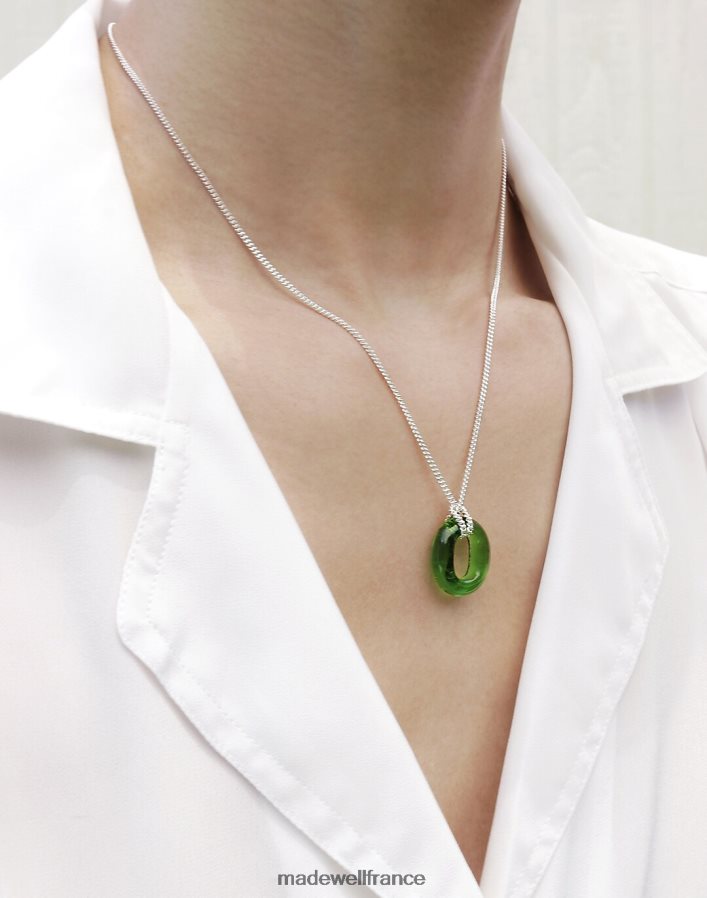 bijoux fr Madewell femmes collier accroché dans la boucle vert DX88281820