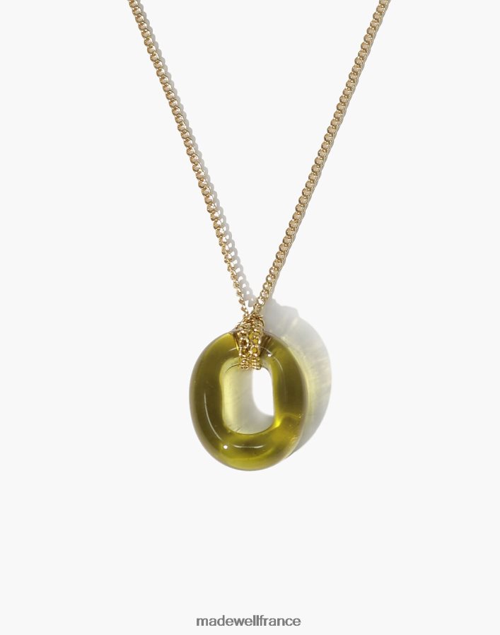 bijoux fr Madewell femmes collier accroché dans la boucle vert clair DX88281824