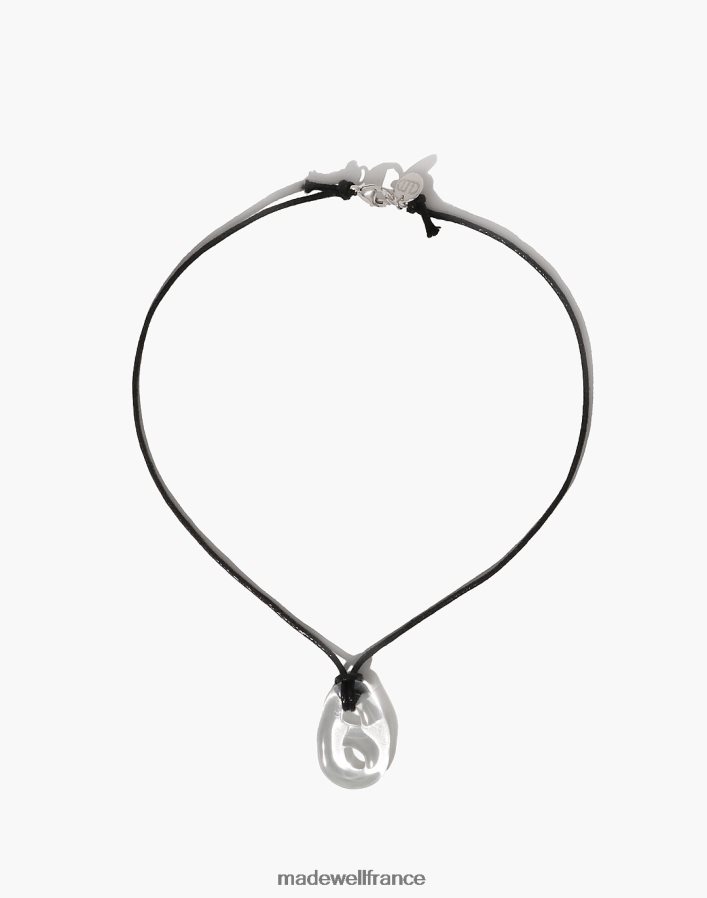 bijoux fr Madewell femmes collier à breloques sculpturales Cled noir DX88281812