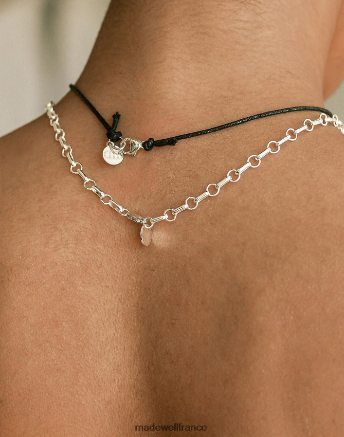 bijoux fr Madewell femmes collier à breloques sculpturales Cled noir DX88281812