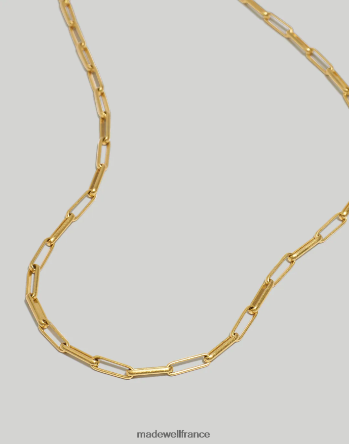 bijoux fr Madewell femmes collier à chaîne en forme de trombone or vintage DX8828758