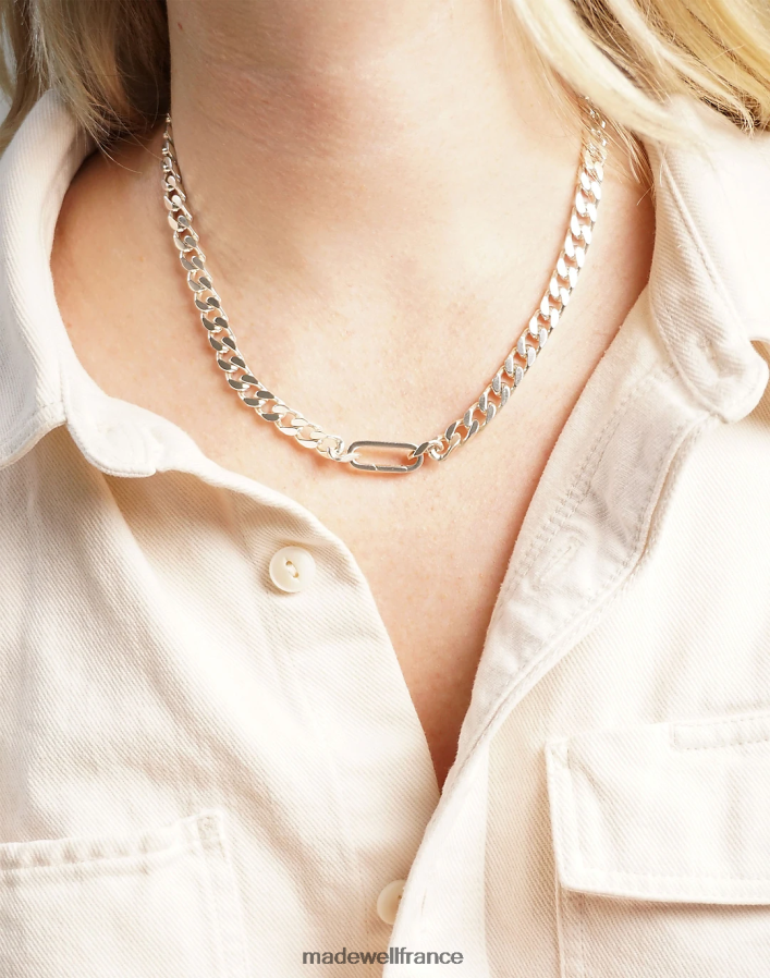 bijoux fr Madewell femmes collier à chaîne gourmette studio charlotte cauwe argent DX88281396