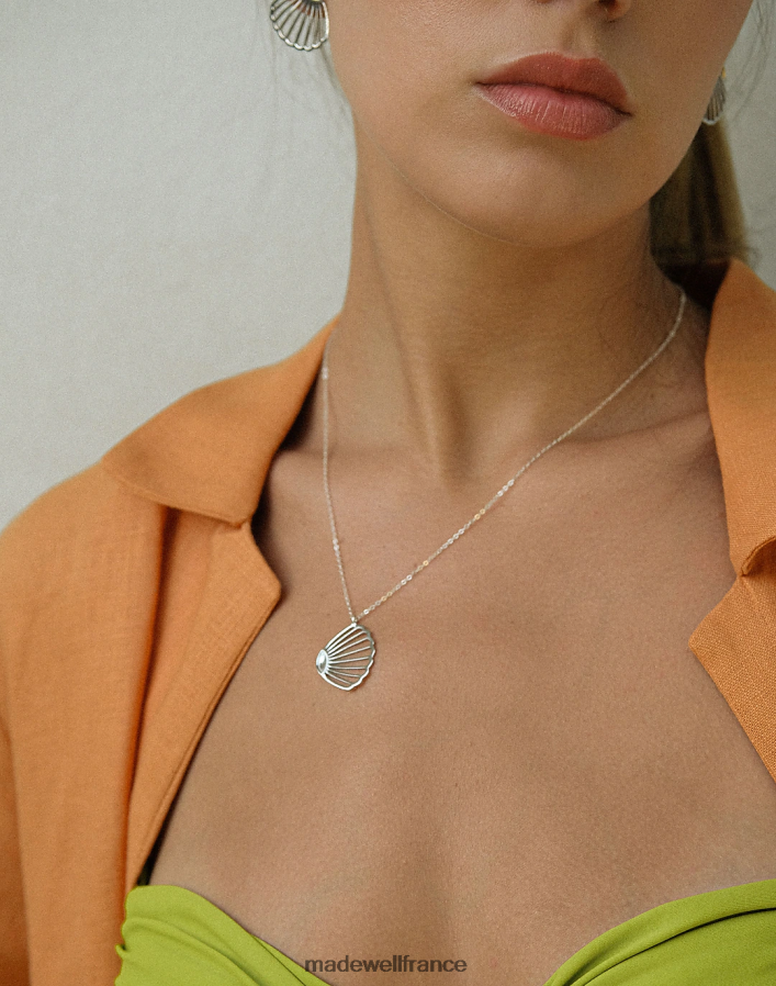 bijoux fr Madewell femmes collier de conque de Muns argent DX88281986