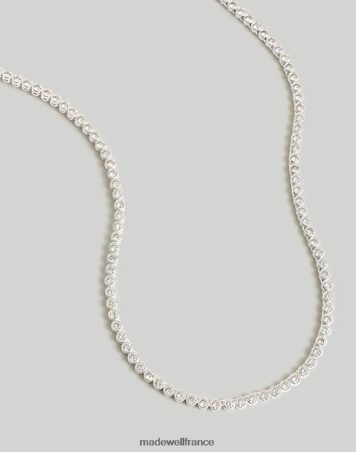 bijoux fr Madewell femmes collier en cristal serti clos de la collection tennis or pâle DX8828948